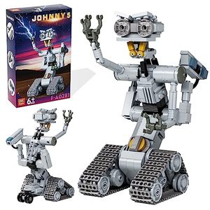 lot 24688 image: AobiKSEY Johnny 5 Robot Short Circuit Building Set, Short Open Circuit Figures Robot Model Toys, Compatible for Lego Johnny 5, STEM Building Set Gift for Age 6 Boys & Girls(313 Pcs),F-A0281