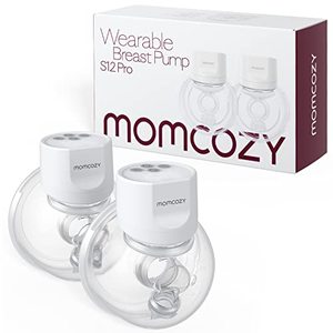 lot 24690 image: Momcozy S12 Pro Hands-Free Breast Pump Wearable, Double Wireless Pump with Comfortable Double-Sealed Flange, 3 Modes & 9 Levels Electric Pump Portable, Smart Display, 24mm, 2 Pack White