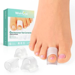 lot 24721 image: Welnove Hammertoe Corrector - Toe Straightener to Curled Toes, Broken toe, Bunion Corrector for Women and Men