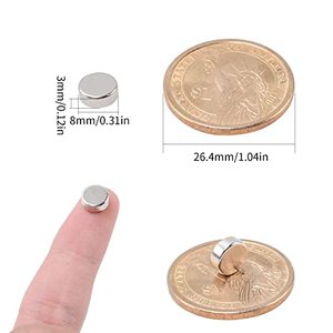 lot 24727 image: MIN CI 50Pcs Super Strong Neodymium Disc Magnets, 8 x 3mm Small Magnets Heavy Duty, Mini Round Rare Earth Magnets, for Locker Industrial Dry Erase Board Whiteboard Fridge Crafts