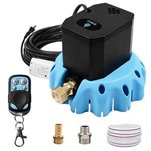 lot 24776 image: EDOU DIRECT Remote Control Pool Cover Pump  HEAVY DUTY  1,200 GPH Max Flow  75 W  Includes 16 Drainage Hose & 3 Adapters  Ideal for draining water from above ground & inground pools Blue