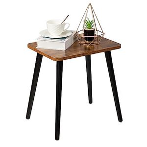 lot 24779 image: FORAOFUR Side Table, Rectangular Wooden Small End Table, Small Accent Table for Living Room, Bedroom and Balcony, Modern Side Tables for Small Spaces Home Decor, Easy Assembly