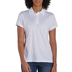 lot 24791 image: Hanes Sport Womens Cool DRI Performance Polo,White,Small