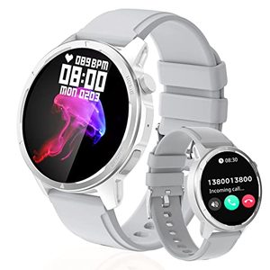 lot 24792 image: Smart Watch (AnswerMake Calls), Smartwatch with Heart RateBlood OxygenSleep Monitor for iOS and Android Phones, Large Screen IP68 Waterproof Fitness Tracker Watch for Men and Women (1.39�, Gray)