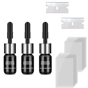 lot 24799 image: wumawu 3 pcs Windshield Crack Repair Kit, Automotive Glass Nano Repair Fluid Solution, Car Scratch Remover, Window Screen Repair Kit