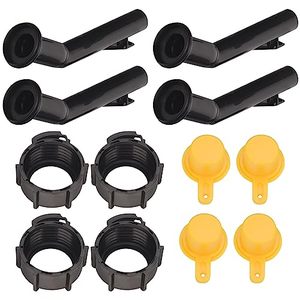 lot 24819 image: 4 Pack Fuel Gas Can Jug Spouts Nozzles Rings & Caps Kit 900302 Compatible With B-litz 900302 900092 900094 - fit for Old Style