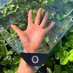 lot 24876 image: SDFVSDF Clear Tarp, Transparent Tarp Heavy Duty Waterproof with Grommets, Reinforced Edges are Durable, Thick and Tear-Resistant, Multipurpose Greenhouse, Outdoor Porches, Nursery, Etc. Against Rain