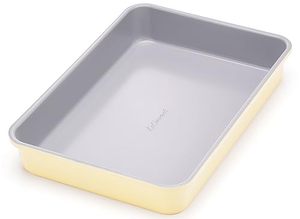 lot 24893 image: LeGourmet Nonstick Rectangle Baking Pan 9x13 Inch, Ceramic Coating, Non-Toxic, Rust Resistant Aluminized Steel, Perfect Baking Dish for Brownie Cake, Roasting, Lasagna - Butter