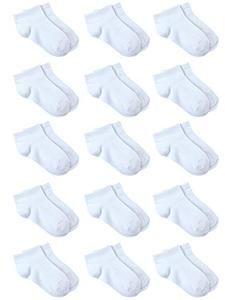 lot 24915 image: quantity not verified  Cooraby 15 Pack Kids Half Cushion Low Cut Athletic Ankle Socks Boys Girls Ankle Socks