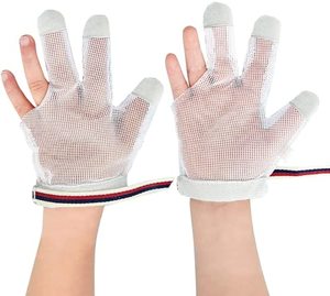 lot 24921 image: lesnhome Thumb Sucking Stop for Kids, Comfortable and Breathable Thumb Sucking Guard, Thumb Guard for Stop Thumb Sucking,Stop Nail Biting Sucking Thumbs and Fingers  for Ages 6Months-7Years Old (XXL)