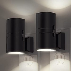 lot 24922 image: 2X Daylight White 5000K Night Light Plug in, LOHAS Vintage Night Light with Dusk to Dawn Sensor, 0-100LM, Adjustable Brightness, Dimmable Night Lights with Light Sensor for Hallway Bedroom Stairway