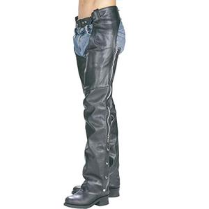 lot 24936 image: Xelement 7550 Classic Black Unisex Leather Motorcycle Riding Chaps - 36