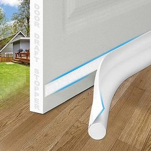 lot 24966 image: MAXTID Under Door Draft Stoppers 36 Inch White Door Draft Blocker Sound Proof Draft Guard for Bottom of Doors Seal Gap Reduce Noise, Cold Air, Dust, Smoke, WindBreeze Underdoorseal Door Sweep