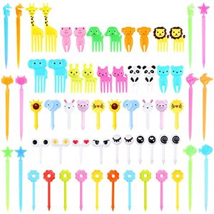 lot 24976 image: quantity not verified  156PCS Animal Food Picks for Kids, FATLODA Fun Bento Picks for Picky Eater, Cute Fruit Food Toothpicks, Lunch Bento Box Accessories for Toddler