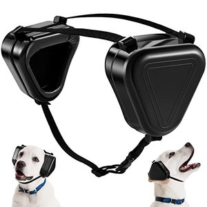 lot 24992 image: Amylove Dog Noise Protection Ear Muffs for Dogs Hearing Protection for Dogs Noise Cancelling Headphones for Dogs (Black), Polyvinyl Chloride, Large
