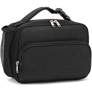 lot 24998 image: FlowFly Kids Lunch box Insulated Soft Bag Mini Cooler Back to School Thermal Meal Tote Kit for Girls, Boys,Black