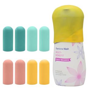 lot 25020 image: TRANOMOS 8 Pack Silicone Bottle Covers, Travel Essentials for Women Men, Travel Size Toiletries, Cruise Ship Essentials,Travel Accessories Luggage, Travel Must Haves, Elastic Sleeves for Leak Proofing