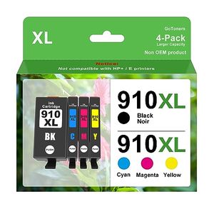 lot 25027 image: OPENED, UNSURE IF USED  910XL Ink Cartridges Combo Pack Compatible Replacement for HP Ink 910 XL for OfficeJet Pro 8025 8028 8034 8035 8010 8015 8018 8022 8020 8030 Series Printer (4 Pack, Black & CMY)