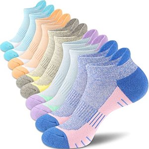 lot 25031 image: cuangya Ankle Socks Women Athletic No Show Compression Socks Running Hiking Cushioned 5-Pairs