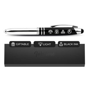 lot 25032 image: Inkstone Symbols of Law and Justice Gift Pen with Light and Stylus Tip