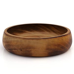 lot 25047 image: The Great Indian Bazaar Beautiful Handmade 8 Decorative Wooden Snack Serving Bowl For Dry Fruits Chips Coffee Table Countertop Display Key Bowl Tableware Kitchen Living Room Home Accents Dinnerware