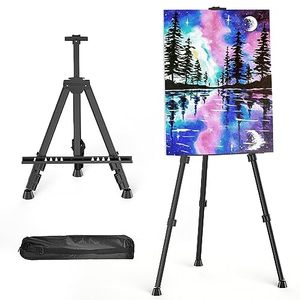 lot 25051 image: Easels for Painting Canvas, Aredy 63 Art Easel for Drawing, Portable Painting Easel Stand, Metal Table Top Easel