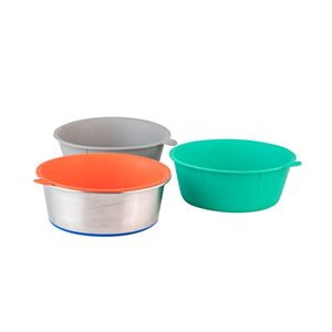 lot 25057 image: DuraPet Non-Slip Stainless Steel Dog Bowl as a Dog Food Bowls or Dog Water Bowls with 3 Pieces TPE Inserts for Medium Sized Dog. for Everyday use or Travel Pet Bowl, Compatible with Dog Food Mat