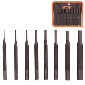 lot 25096 image: HORUSDY 8 Pieces Pin Punch Set, Kit Removing Repair Tool with Holder for Automotive, Watch Repair,Jewelry and Craft