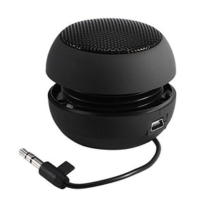 lot 25107 image: Portable Speaker, Mini USB Speaker with 3.5mm Jack on Bottom for Mobilephone PC Laptop MP3(Black)