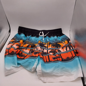 lot 25111 image: difficort Mens Swim Trunks Quick Dry Bathing Suit 9 inch Inseam Board Shorts with Compression Liner and Zipper Pocket ,X-Large