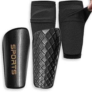 lot 25117 image: LPONJAR Soccer Shin Guards for Kids Youth Adults - Shin Pads and Sleeves with Optimized Insert Pocket for Boys Girls Men Women for Football Games - Protective Soccer Equipment