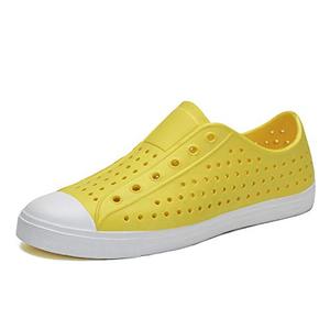 lot 25240 image: SAGUARO Mens Womens Sneakers Breathable Slip-On Garden Clogs Outdoor Sandals Water Shoes Yellow