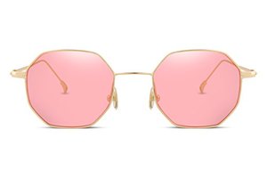 lot 25245 image: FEISEDY Hipster Small Polygon Women Men Sunglasses Delicate Metal Frame B2254