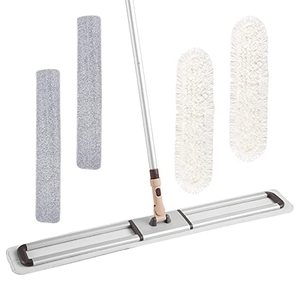 lot 25260 image: Eyliden 36 Residential Commercial Dust Mop, 4 Pads Professional Class Industrial Mops Broom, No Rust - Full Aluminum Mopping with Telescopic Handle, 2pcs Cotton and 2pcs Microfiber Pad (White, 36)