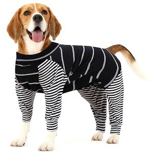lot 25267 image: Dog Recovery Suit Abdominal Wound After Surgery Wear Prevent Licking Wounds E-Collar & Cone Alternatives Postoperative Shirt Dog Pajamas Long Sleeve Prevent Shedding (Medium (Pack of 1), Black)