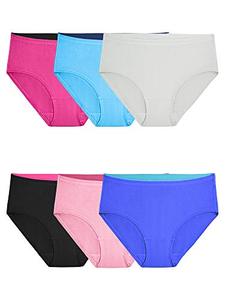 lot 25296 image: Fruit of the Loom Womens Underwear Breathable Panties (Regular & Plus Size), Low Rise Brief - Micro Mesh - 6 Pack, 10