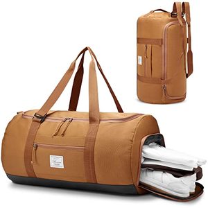 lot 25305 image: Brozoza Travel Duffle Bag for Men 65L Large Size Traveling Duffel Bag Weekender Overnight with Shoes Compartment Multifunctional Sports Gym Bags