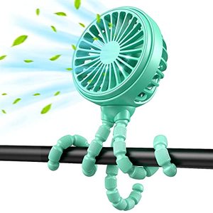 lot 25310 image: GUSGU Stroller Fan with Flexible Tripod Clip on for Baby (Green)