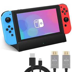 lot 25313 image: RuntoGOL TV Docking Station for Switch,Portable Switch OLED Dock Station Support 4K HDMI Output,Replacement for Official Switch Base,Switch Dock with Type-C and HDMI Cable