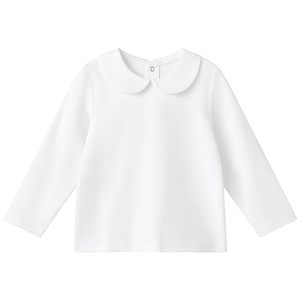 lot 25319 image: pureborn Toddler Girls Blouse Peter-pan Collar Long Sleeve Tee Shirt Cotton Shirt 2T White