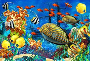 lot 25323 image: HUADADA Jigsaw Puzzles for Adults 1000 Pieces, Underwater Fishes Interlock Perfectly Letter on Back No Dust, Home Decor Birthday Party Gift Toy for Kids Boys Girls Seniors (27.5x19.6), 11 Poster...quantity not verified