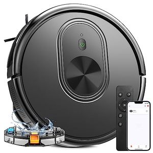 lot 25338 image: Robot Vacuum and Mop Combo, 3 in 1 Mopping Robotic Vacuum with Schedule, AppBluetoothAlexa, 1600Pa Max Suction, Self-Charging Robot Vacuum Cleaner, Slim, Ideal for Hard Floor, Pet Hair, Carpet