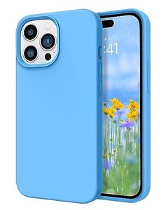 lot 25360 image: DOMAVER iPhone 14 Pro Max Case, Phone Case for iPhone 14 Pro Max Liquid Silicone Soft Gel Rubber Microfiber Lining Cushion Texture Cover Shockproof Protective-Blue