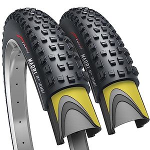 lot 25361 image: Fincci Maori Pair 27.5 x 2.35 Foldable Mountain Bike Tire 60-584 60 TPI with Nylon Protection for Mountain Enduro MTB Hybrid Bicycle - Pack of 2 27.5x2.35 Inch Tires
