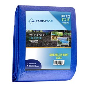 lot 25365 image: TARPATOP Multi-Purpose Waterproof Heavy Duty Poly Tarp - 9X12 Large Blue Tarp with Grommets Every 3ft - Rot, Rust, and UV Resistant, Weatherproof Tarp Covers for Camping, Farming, Vehicles, and More