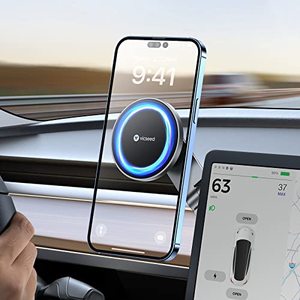 lot 25493 image: VICSEED Tesla Phone MountStrongest Magnet PowerMagSafe Car Mount for Tesla Model 3 Model Y, Foldable Hidden Tesla Phone Holder Fit for All Phone, Tesla Model 3 Accessories Tesla Model Y Accessories
