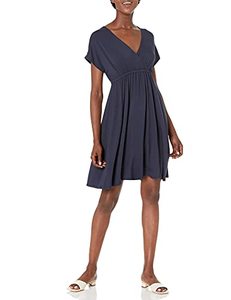 lot 25512 image: Amazon Essentials Womens Surplice Dress (Available in Plus Size), Navy, Small