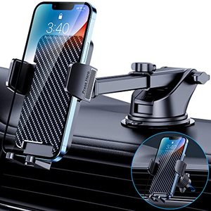 lot 25517 image: Car Phone Holder Mount Bumpy Roads Friendly Phone Mount for Car Dashboard Windshield Air Vent Universal Cell Phone Automobile Cradles Hands-Free Phone Stand for Car Fit iPhone Android Smartphones