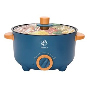 lot 25524 image: Drizzle Hot Pot Cooker Skillet - Multifunction Frying Pan 110V Non-Stick Grill 3L Stir-fried Stewed Cookware Steak Noodle Ramen Shabu Shabu Pot - Home Office Party Kitchen Dorm Cooking