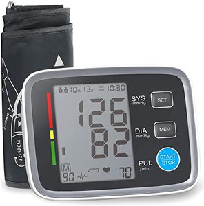 lot 25546 image: ALPHAGOMED Accurate Blood Pressure Monitor for Upper arm Adjustable BP Cuff (21 inch Cuff Long) for Home Use Automatic Upper Arm Digital Machine 180 Sets Memory Include Batteries Carrying Case